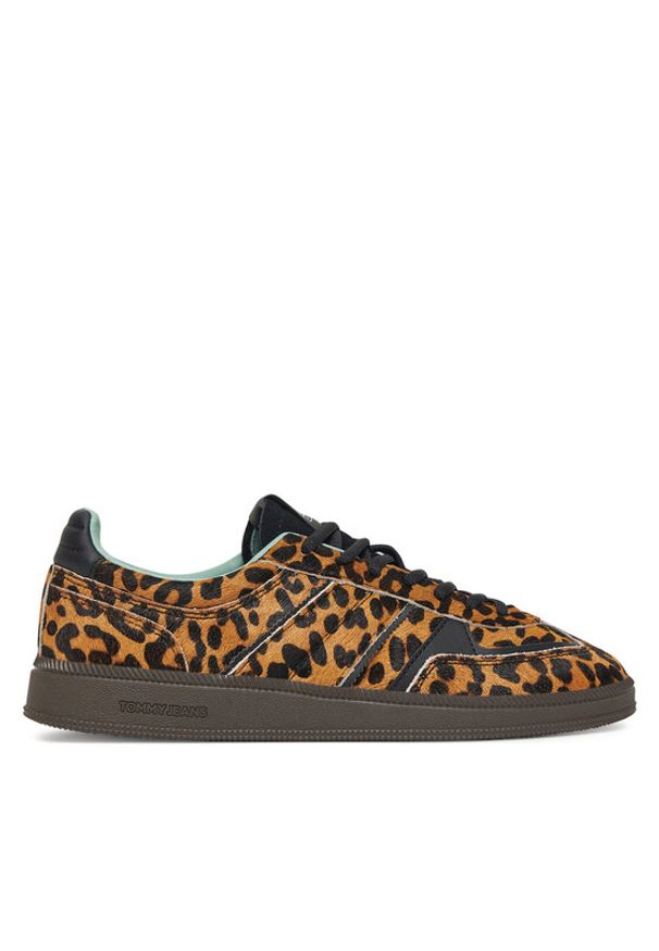 Tommy Jeans Sneakersy The Greenwich Edge Leopard EN0EN02904 Brązowy. Kolor: brązowy. Materiał: skóra