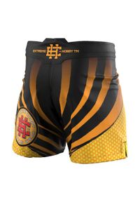 Spodenki Sportowe Męskie na trening i siłownię EXTREME HOBBY ANGRY WASP. Kolor: czarny. Materiał: poliester, elastan. Sport: fitness