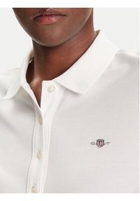GANT - Gant Polo Shield 4202231 Écru Slim Fit. Typ kołnierza: polo. Materiał: bawełna