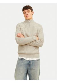 Jack & Jones - Jack&Jones Sweter Craig 12260826 Écru Regular Fit. Materiał: syntetyk