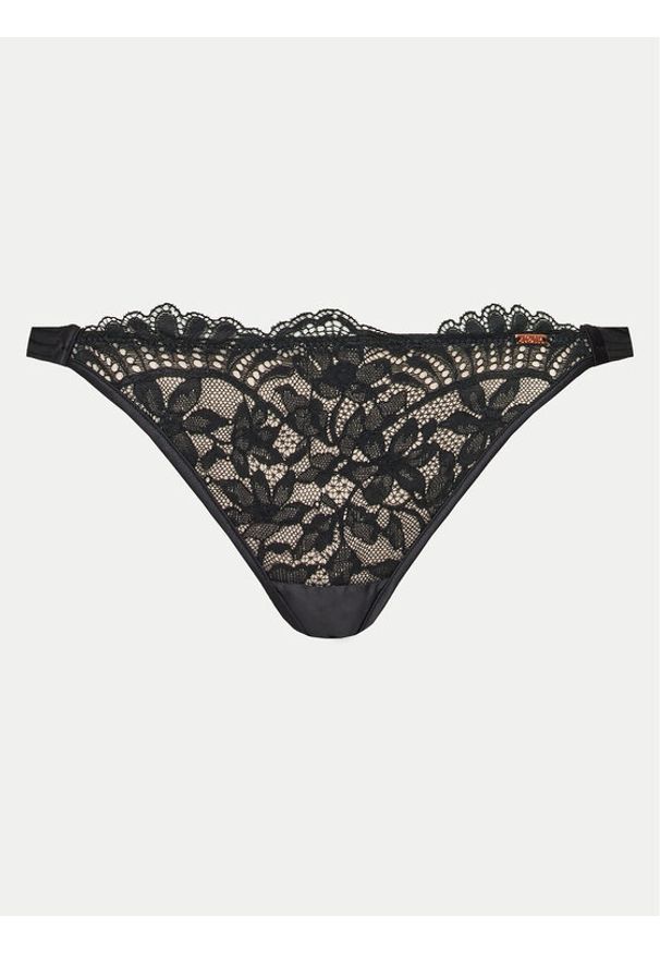 Hunkemöller Stringi Antonia 204545 Czarny. Kolor: czarny. Materiał: syntetyk