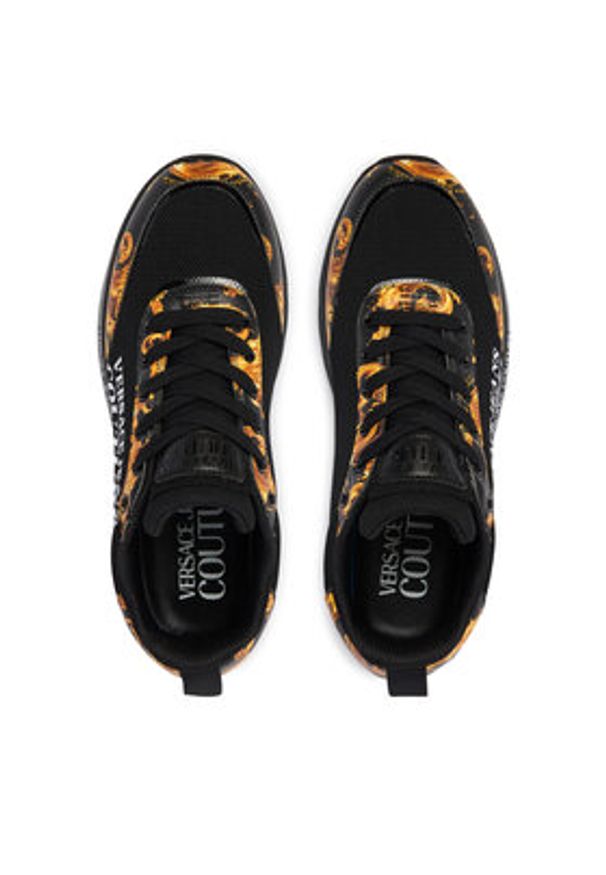 Versace Jeans Couture Sneakersy 80YA3SA5 Czarny. Kolor: czarny. Materiał: materiał