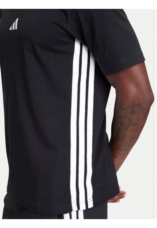 Adidas - adidas T-Shirt Essentials 3-Stripes JD1906 Czarny Regular Fit. Kolor: czarny. Materiał: bawełna