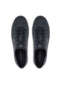 TOMMY HILFIGER - Tommy Hilfiger Sneakersy Washed Canvas Vulc Sneaker FW0FW08894 Granatowy. Kolor: niebieski. Materiał: materiał #4