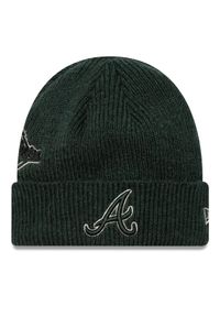 New Era Czapka Atlanta Braves World Series Patch Cuff Knit Beanie 60580730 Zielony. Kolor: zielony. Materiał: akryl, materiał