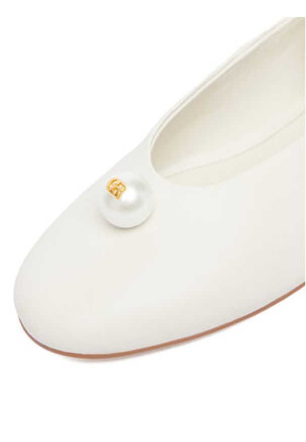 Gino Rossi - GINO ROSSI Baleriny CEO-ROSE-LT1670-9 Biały. Kolor: biały. Materiał: skóra