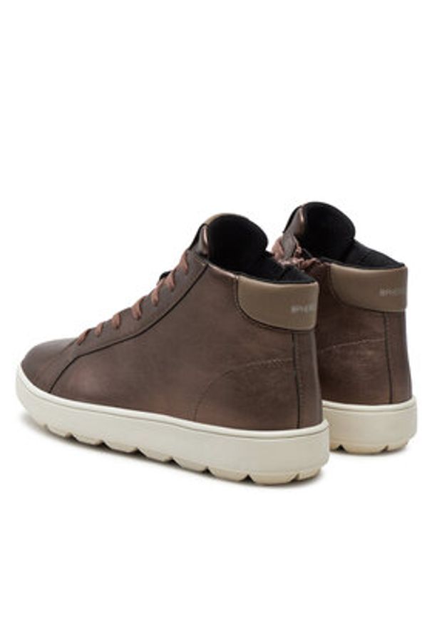 Geox Sneakersy D Spherica Ecub-1 D46WEB 0NFBC C5MQ6 Beżowy. Kolor: beżowy. Materiał: skóra