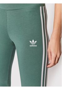 Adidas - adidas Legginsy 3 Stripes HE0405 Zielony Slim Fit. Kolor: zielony. Materiał: bawełna