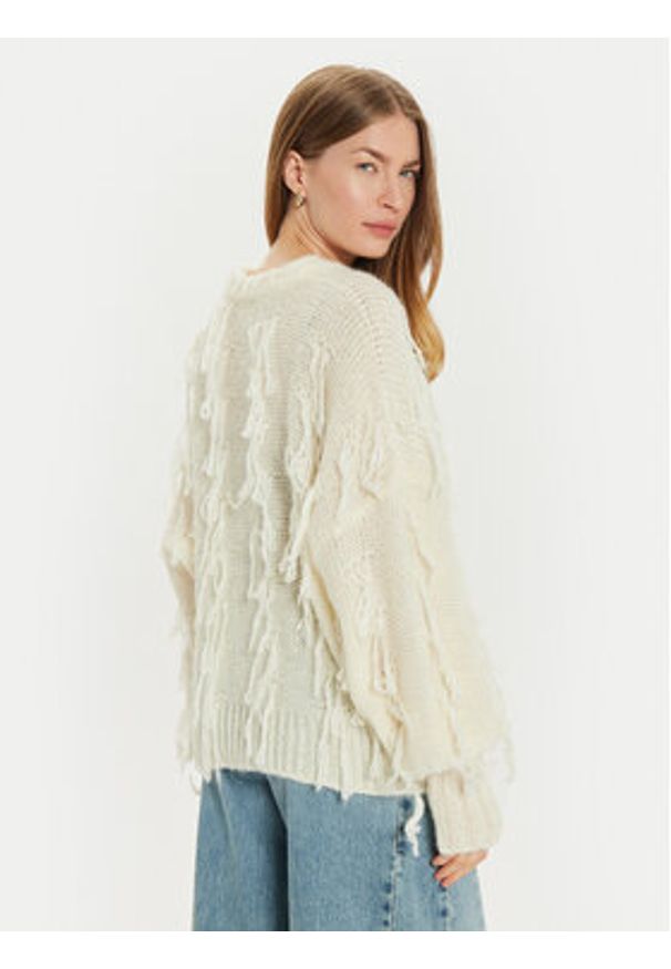 ViCOLO Kardigan 33034S Écru Relaxed Fit. Kolor: kremowy. Materiał: syntetyk