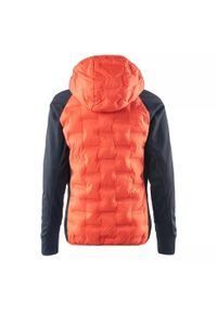 Elbrus - Kurtka Ocieplana Dla Chłopców Emini. Kolor: czarny, pomarańczowy, wielokolorowy. Materiał: puch. Sport: turystyka piesza