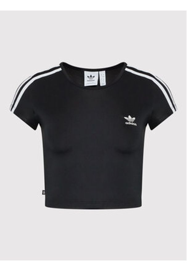 Adidas - adidas T-Shirt adicolor Classics 3-Stripes HM4710 Czarny Slim Fit. Kolor: czarny. Materiał: syntetyk