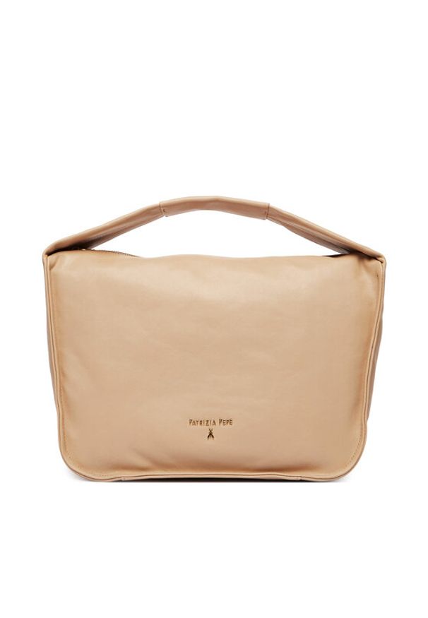 Patrizia Pepe Torebka 8B0314/L177-R874 Beżowy. Kolor: beżowy. Materiał: skórzane