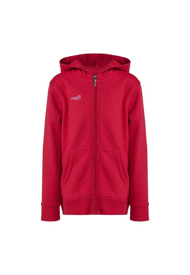 CAPELLI SPORT - Bluza piłkarska dziecięca Capelli Basics Youth Zip Hoodie. Kolor: czerwony. Sport: piłka nożna