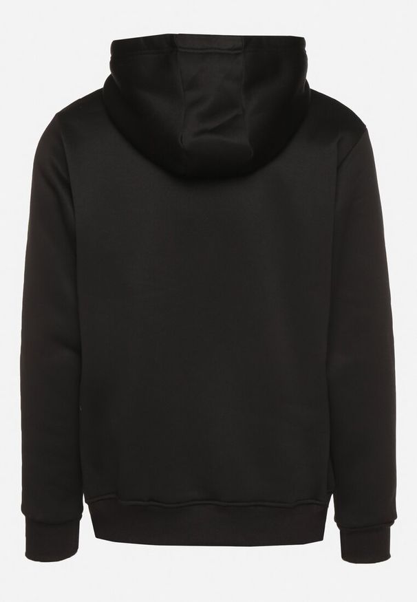Born2be - Czarna Bluza z Bawełną Kapturem i Kieszenią Typu Kangurek Norrise. Okazja: na co dzień. Kolor: czarny. Materiał: bawełna. Styl: casual, elegancki