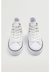 Mango Kids buty dziecięce Waterg kolor biały. Nosek buta: okrągły. Zapięcie: sznurówki. Kolor: biały. Materiał: guma #3