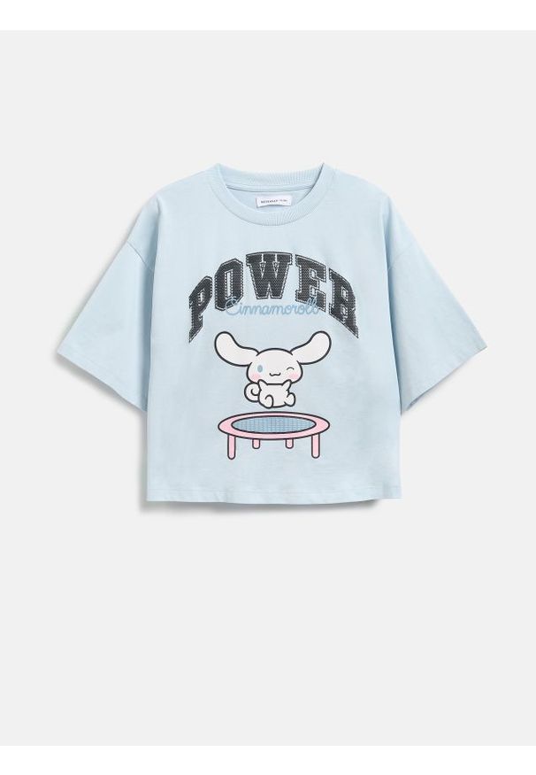 Reserved - T‑shirt Cinnamoroll - jasnoniebieski. Kolor: niebieski. Materiał: bawełna