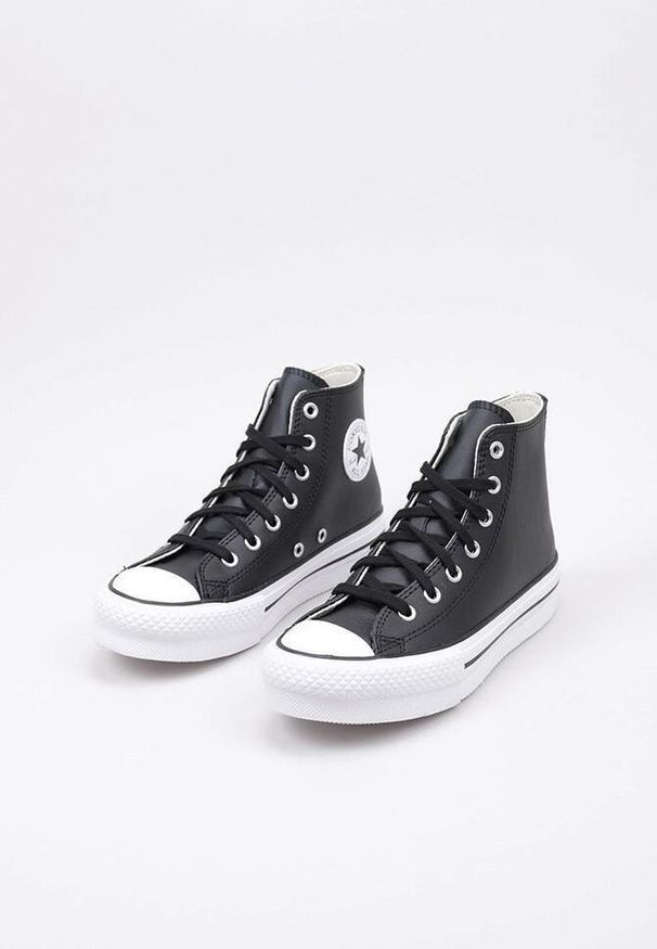 Obuwie Sportowe Dziecięce Converse Chuck Taylor All Star Czarny. Okazja: na co dzień. Kolor: czarny. Materiał: skóra. Model: Converse All Star