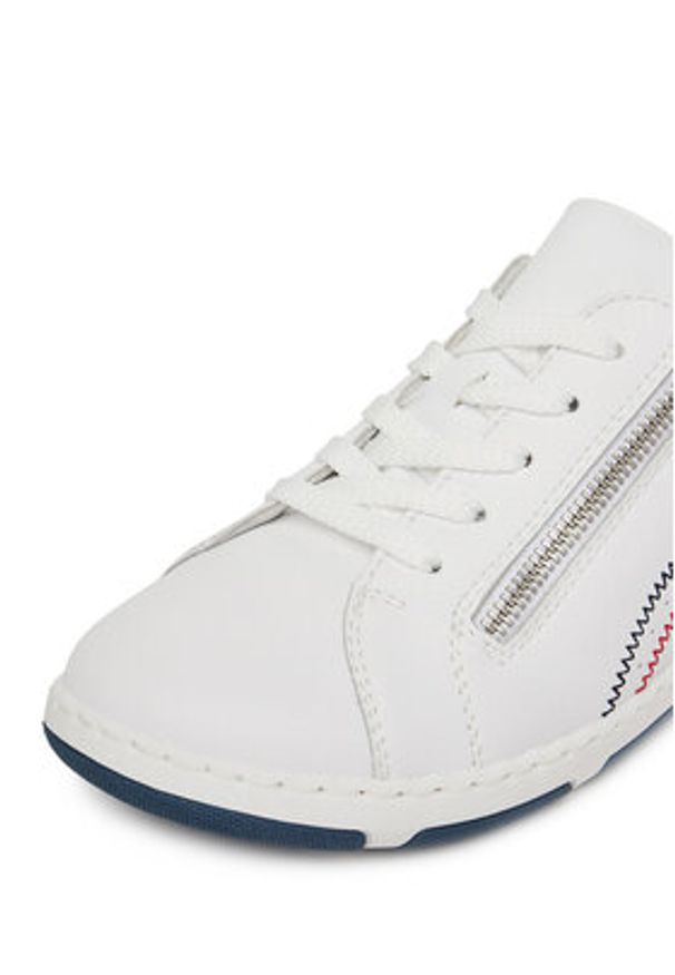 Rieker Sneakersy 42424-80 Biały. Kolor: biały. Materiał: skóra