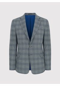 Pako Lorente - PAKO LORENTE – Szara marynarka casualowa w kratkę. Okazja: na co dzień. Kolor: szary. Materiał: jeans. Wzór: kratka. Styl: casual #4