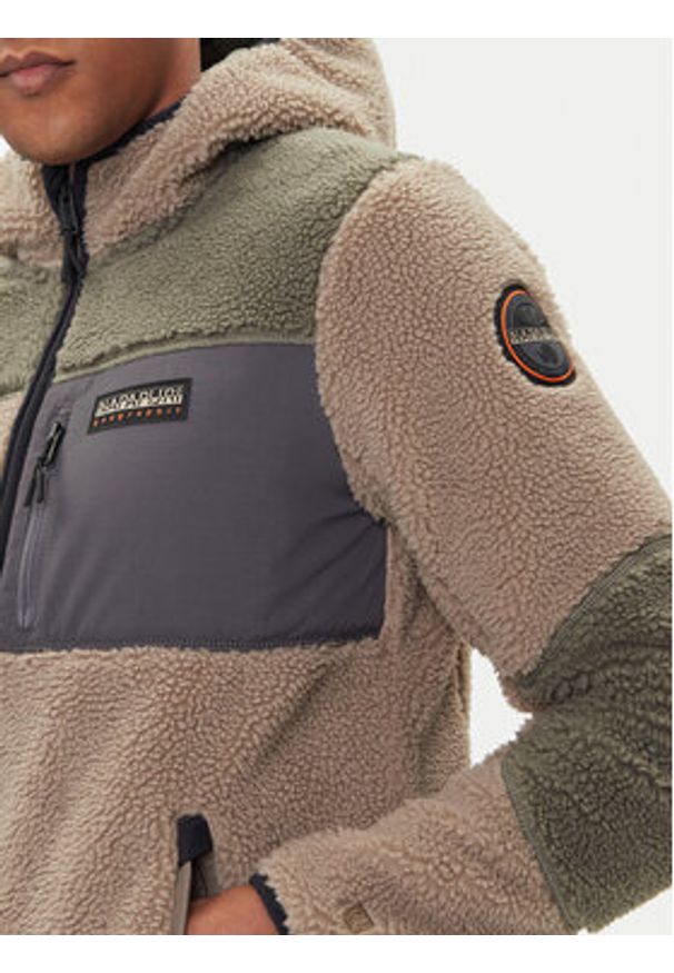 Napapijri Polar Yupik NP0A4GNS Zielony Regular Fit. Kolor: zielony. Materiał: syntetyk