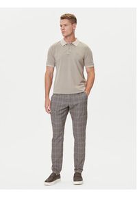 JOOP! Jeans Polo 15 JJJ-02Ambrosian 30045619 Beżowy Modern Fit. Typ kołnierza: polo. Kolor: beżowy. Materiał: bawełna