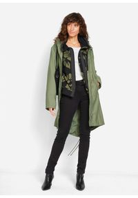 bonprix - Bluza rozpinana z bawełną. Kolor: czarny. Materiał: bawełna. Wzór: nadruk #3