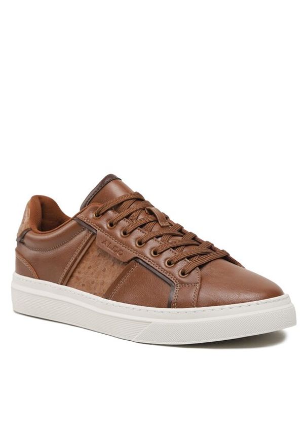 Aldo Sneakersy Courtline 13569818 Brązowy. Kolor: brązowy. Materiał: skóra