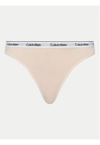 Calvin Klein Underwear Komplet 3 par stringów 000QD5209E Kolorowy. Materiał: bawełna. Wzór: kolorowy #5