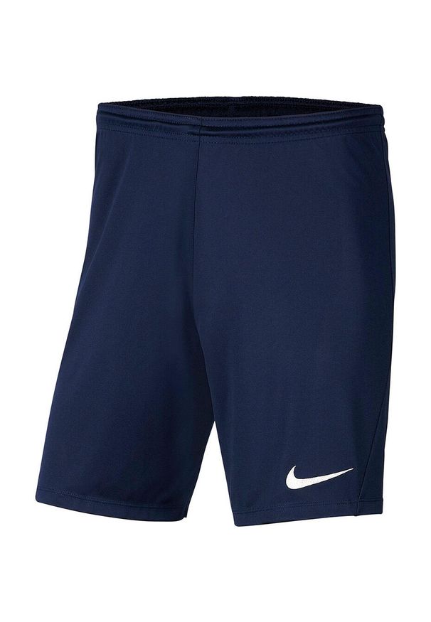 Spodenki piłkarskie męskie Nike Dry Park III treningowe szybkoschnące Dri Fit. Kolor: niebieski. Technologia: Dri-Fit (Nike). Sport: piłka nożna