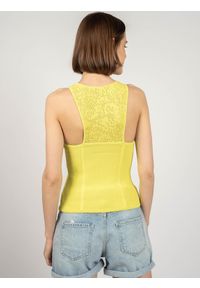 Patrizia Pepe Top | 2M4076/A4AG | Kobieta | Żółty. Kolor: żółty. Materiał: poliamid, wiskoza. Wzór: ażurowy