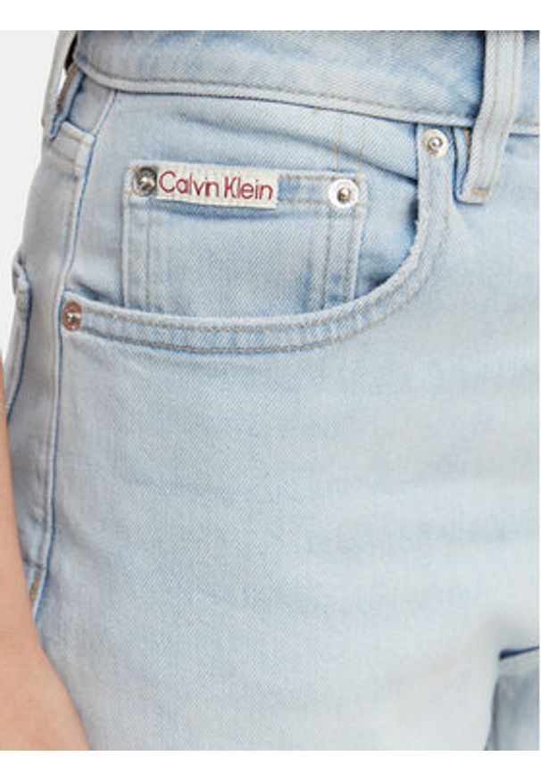 Calvin Klein Jeans Jeansy LV047F710G Niebieski jasny Straight Fit. Kolor: niebieski