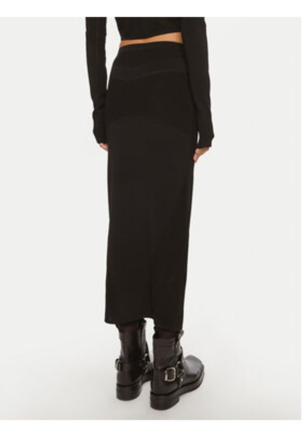 Patrizia Pepe Spódnica midi 8G0412 K195 K103 Czarny Slim Fit. Kolor: czarny. Materiał: syntetyk