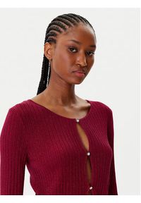 Morgan Kardigan 252-MIZOR Czerwony Slim Fit. Kolor: czerwony. Materiał: wiskoza #2