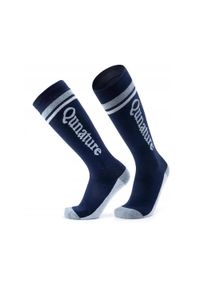 QUNATURE - Zimowe skarpety sportowe unisex Qunature z wełną merino. Kolor: niebieski, biały, wielokolorowy. Materiał: wełna. Sport: narciarstwo #1
