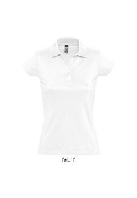 SOL'S - Damska koszulka polo Sol's Prescott. Okazja: na co dzień. Typ kołnierza: polo. Kolor: biały. Styl: casual #1