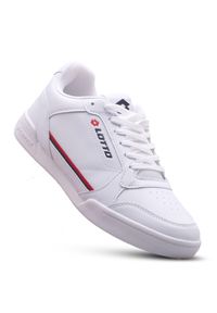 Buty sportowe LOTTO NANDU sneakersy. Kolor: czerwony, biały, wielokolorowy. Sport: turystyka piesza