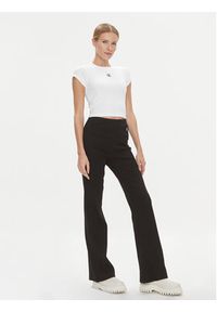 Calvin Klein Jeans Spodnie materiałowe J20J222598 Czarny Straight Fit. Kolor: czarny. Materiał: materiał, bawełna #2