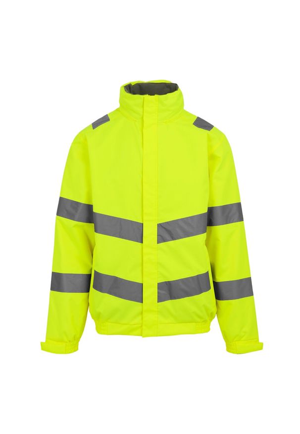 Regatta - Męska Kurtka Pro Contract Dover HiVis Jacket. Kolor: żółty. Sport: turystyka piesza