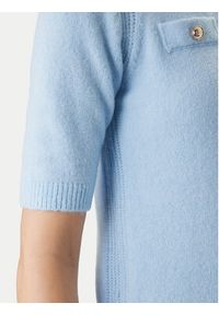 Morgan Sweter 261-MSOFI Błękitny Slim Fit. Kolor: niebieski. Materiał: syntetyk #5