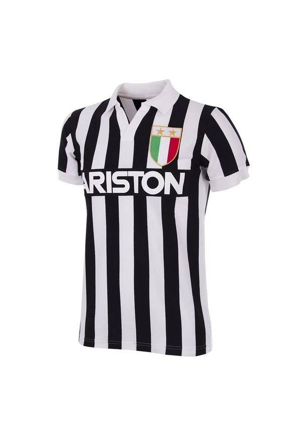 COPA FOOTBALL - Koszulka retro dla dorosłych - Juventus FC UEFA 1976-77 Wyjazdowa - Niebieska. Kolor: czarny, biały, wielokolorowy. Sport: piłka nożna