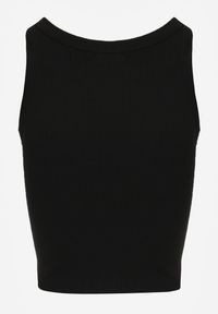 Renee - Czarny Top na Ramiączkach Basic Prążkowany Zitira. Okazja: na co dzień. Kolor: czarny. Materiał: prążkowany. Długość rękawa: na ramiączkach. Styl: casual #4