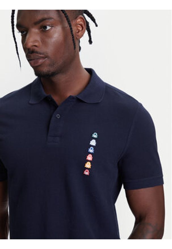 United Colors of Benetton - United Colors Of Benetton Polo 3089U302J Granatowy Regular Fit. Typ kołnierza: polo. Kolor: niebieski. Materiał: bawełna