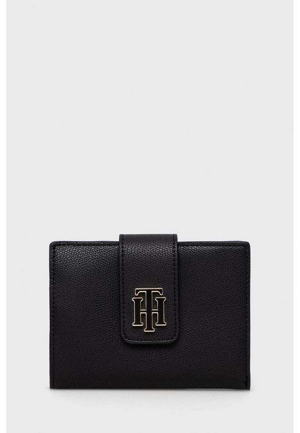 TOMMY HILFIGER - Tommy Hilfiger portfel damski kolor czarny. Kolor: czarny