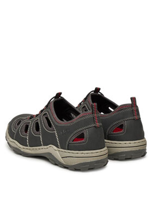 Rieker Półbuty 08065-46 Szary. Kolor: szary. Materiał: materiał, syntetyk