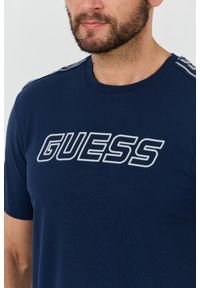 Guess - GUESS Granatowy t-shirt Arlo Cn. Kolor: niebieski #6