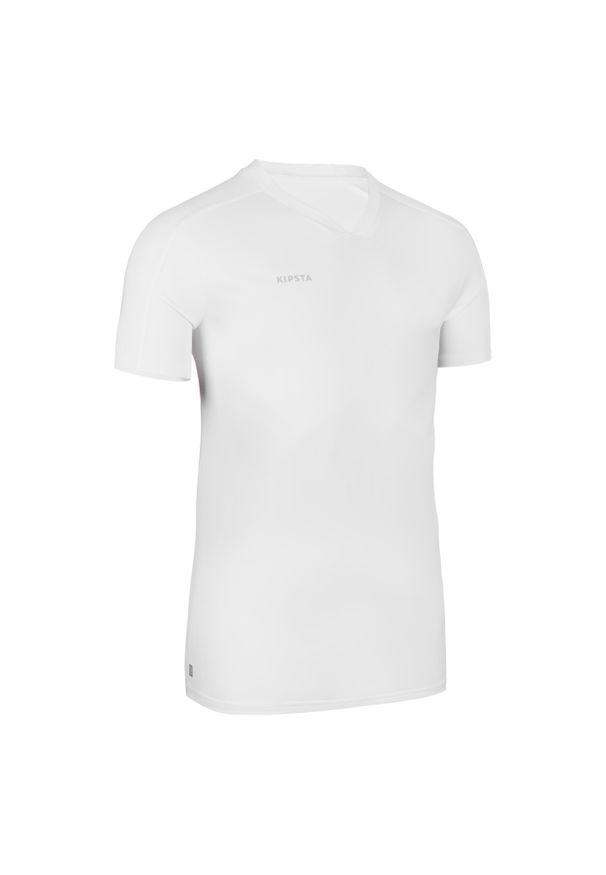 KIPSTA - Koszulka do piłki nożnej Kipsta Essential. Kolor: biały. Materiał: materiał, poliester