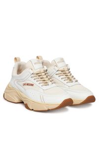 Love Moschino - LOVE MOSCHINO Sneakersy JA15426G1OIQ411A Biały. Kolor: biały. Materiał: skóra #3