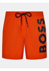 BOSS - Boss Szorty kąpielowe Octopus 50469594 Pomarańczowy Regular Fit. Kolor: pomarańczowy. Materiał: syntetyk