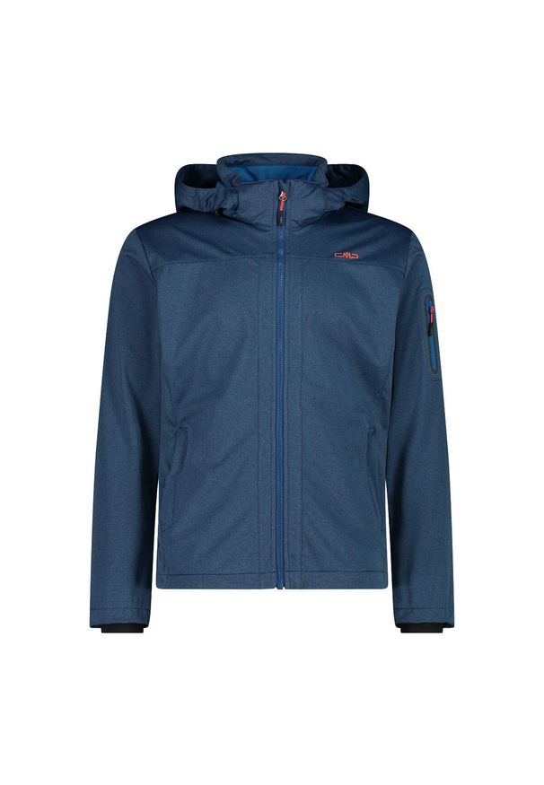 Kurtka męska turystyczna CMP 39A5027M. Typ kołnierza: kaptur. Kolor: niebieski. Materiał: softshell. Sport: turystyka piesza