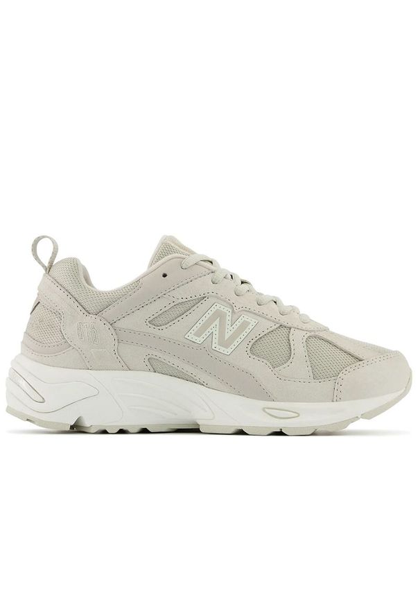 Buty unisex New Balance CM878JS1 - beżowe. Kolor: beżowy. Materiał: guma, zamsz, skóra. Szerokość cholewki: normalna